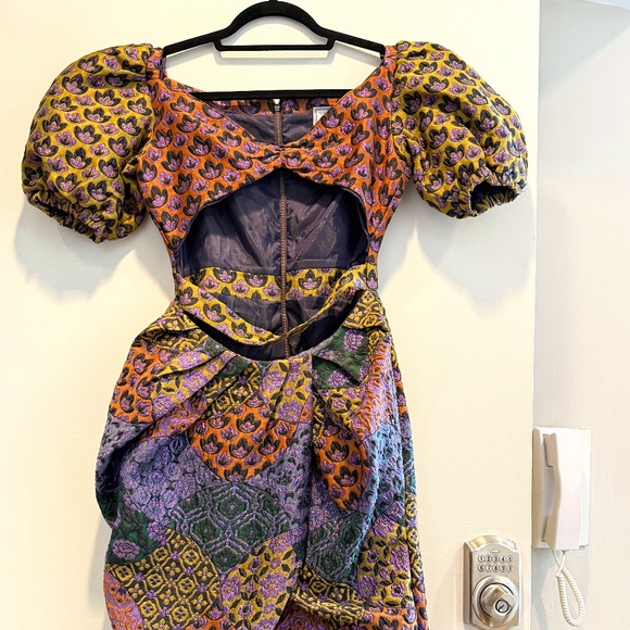 Autumn Adeigbo Makenna Brocade Cutout Dress – Custom Tailored Size 2-4 - Picture 1 of 12